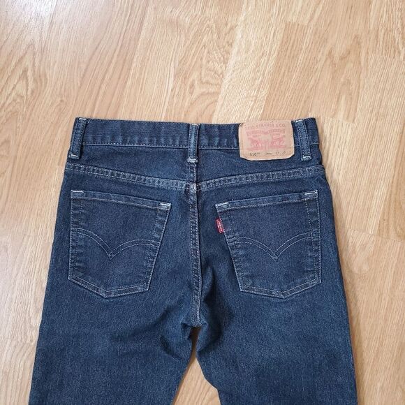 Levi's Boys 510 Skinny Fit Dark Wash Jeans - size 14 in Blue - Picture 5 of 12